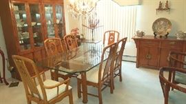 Asian theme Teak dining room by Thomasville