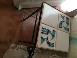 Small Iron & Tile Table