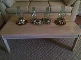 Coffee Table, Metal Flower Lamps