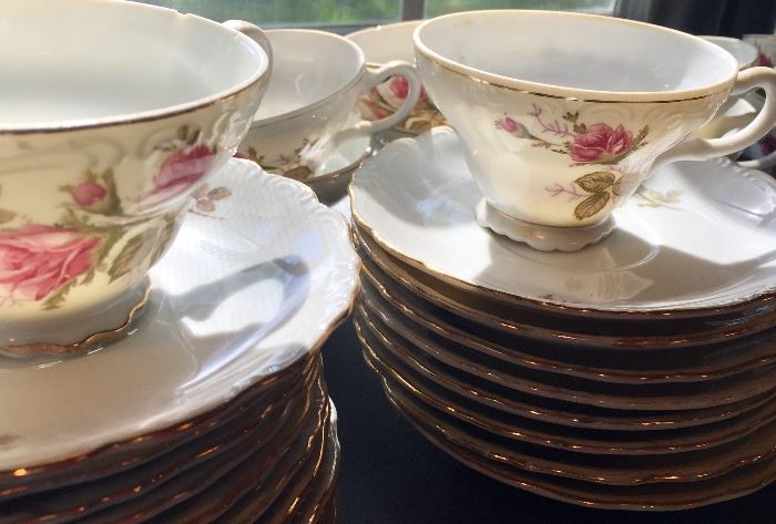 Vintage rose china set