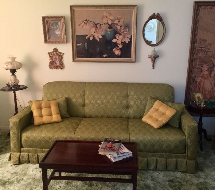 Vintage super cool retro couch that makes into bed, just like modern futon! Excellent condition! 