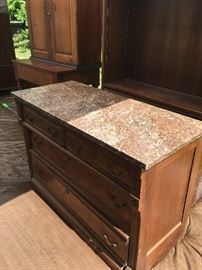 Marble top dresser - antique 