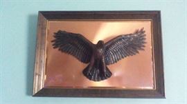 Solid Copper Eagle - framed