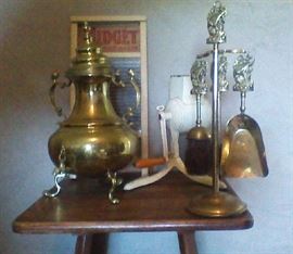 15 inch brass fireplace setting, nautical