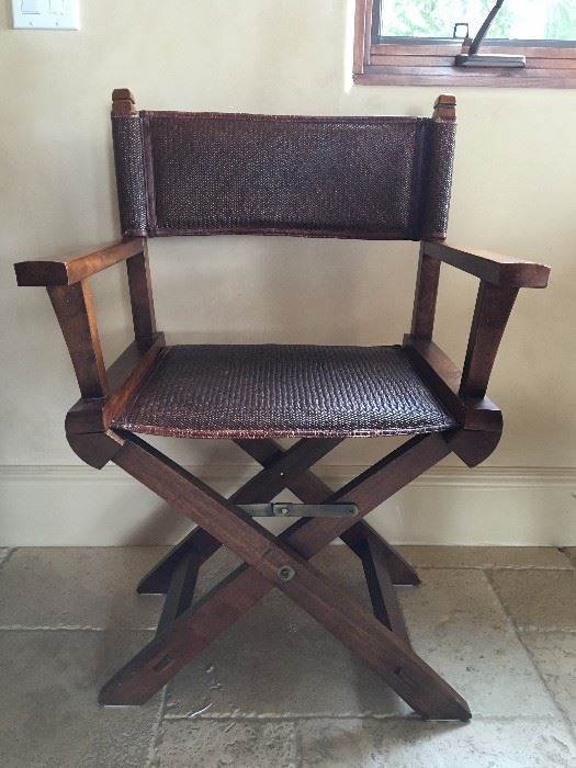 Leather Weave Directors Chair
