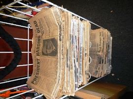 Vintage news papers.