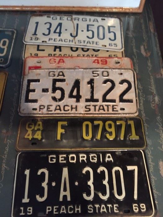 Vintage Georgia Car Tags