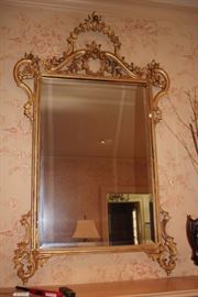 Gold Leaf Framed Mirror