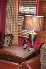 Side Table and Lamp