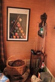 Poster, Pool Table Accessories, Baskets and more
