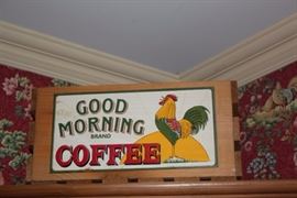 Vintage Coffee Box with Rooster