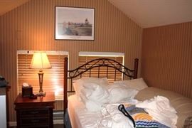 Headboard, Nightstand, Lamp and Decorative