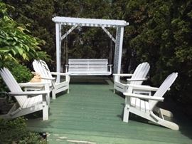 Adirondak Chairs and Garden Swing