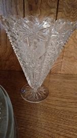 Hofbauer Bird Crystal Vase