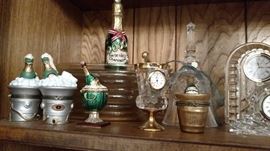 waterford clocks and miniature porcelain boxes