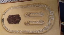 vintage crystal in the felt lined box