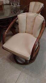 bendwood and vinyl dining set