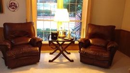 matching leather recliners