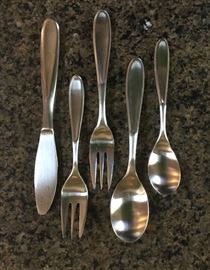 several sets of fun flatware