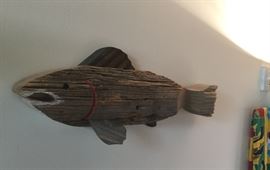 wooden decorative fish.  cool.