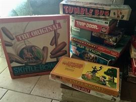 small sampling of the hundreds of vintage board games