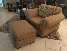nice club chair and matching otto