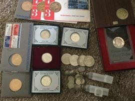 some of the coins ... Roosevelt dines, collectibles ...