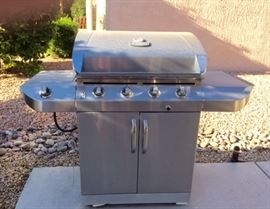 CharBroil Commercial Series Duel Fuel 4-burner Gas Grill with Side Burner and Rotisserie