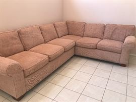 La-Z-Boy 2-piece Sectional in Terra Cotta. Looks MUCH better in person