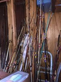 Just a SMALL sample of the fishing rods we have