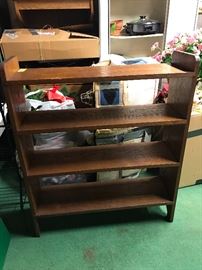 Vintage solid oak book shelf