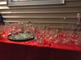 A lot of bar glasses