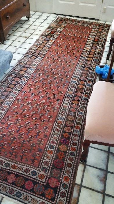 3' 6"x 12' Kurdish runner, very good condition and color