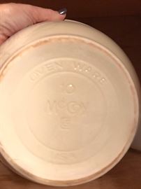 Mc Coy pottery bottom of mixing bowl