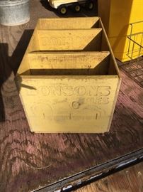Vintage pie advertising crate