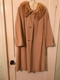 Vintage 50's-60's coat with fur trim