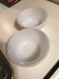 Federal milk glass bowls