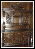 Carved Mahogany Hutch