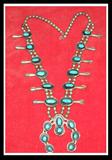Navajo Sterling Silver Squash Blossom Necklace
