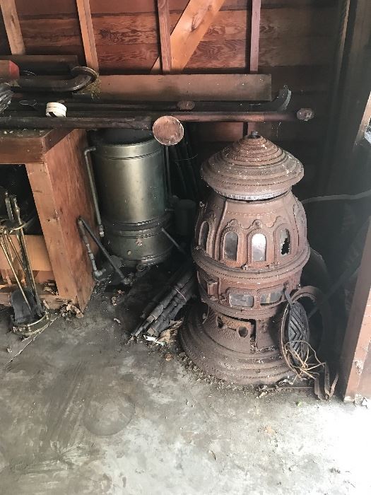 ONE OF TWO FANCY CAST IRON STOVES