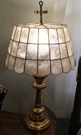 VINTAGE CAPIZ SHELL LAMPS