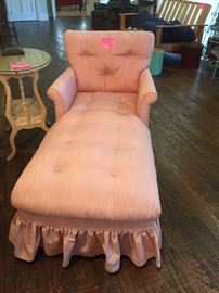 Pink chaise