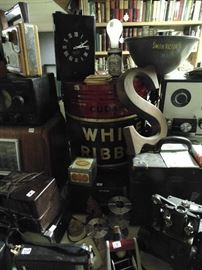 vintage cameras and projector