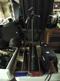 balscope, binnoculars and gun stand