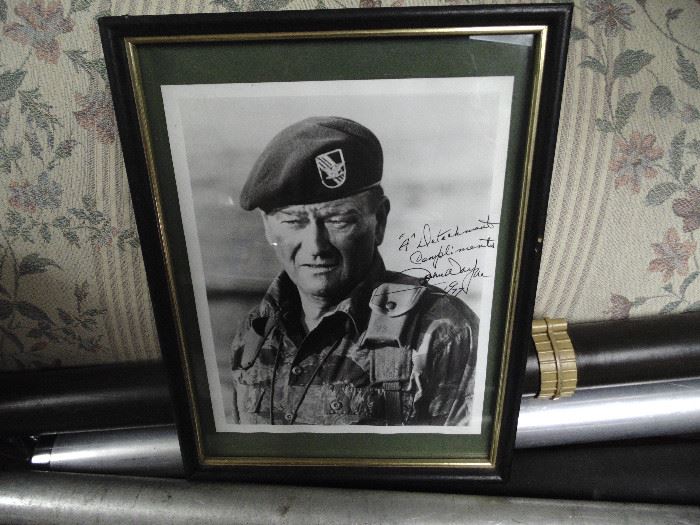 John Wayne autographed photo