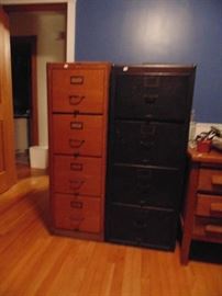 Antique oak file cabinets