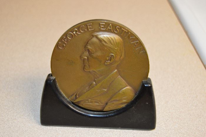 George Eastman Bronze Medal awarded for 25 Years of service at Eastman Kodak.