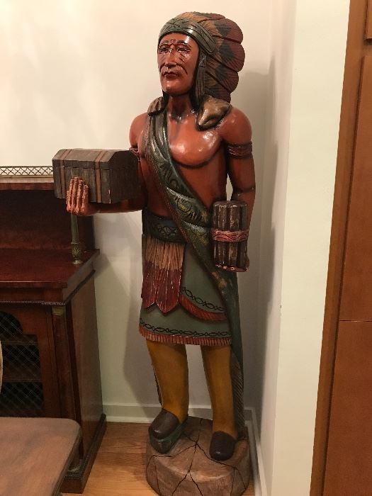 Wooden Indian.  6' high. $400