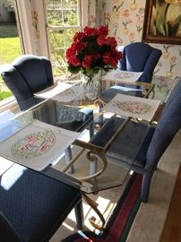 Awesome Iron and glass table!
