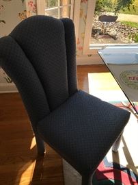 4 navy parsons chairs